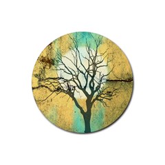 A Glowing Night Rubber Coaster (round)  by digitaldivadesigns