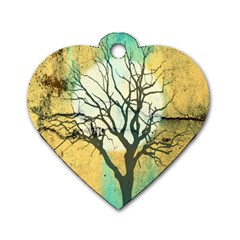 A Glowing Night Dog Tag Heart (two Sides) by digitaldivadesigns