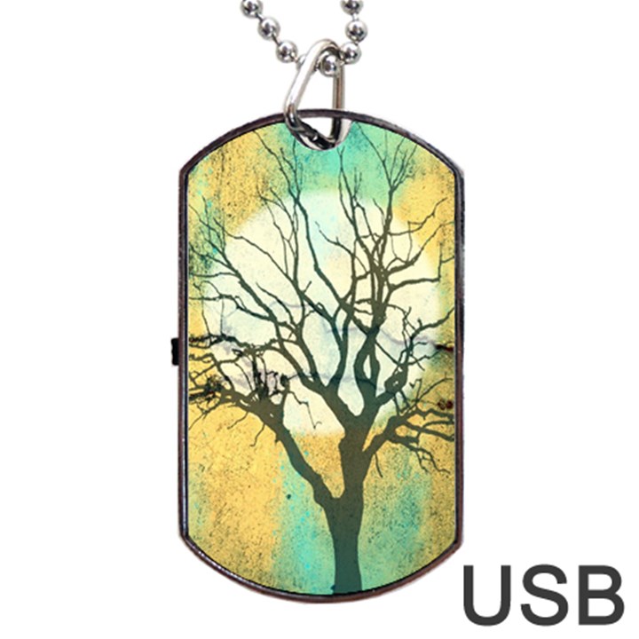 A Glowing Night Dog Tag USB Flash (One Side)