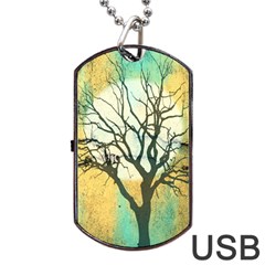 A Glowing Night Dog Tag Usb Flash (two Sides) by digitaldivadesigns