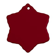 Deep Red Snowflake Ornament (two Sides) by Valentinaart