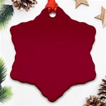 Deep red Snowflake Ornament (Two Sides) Front