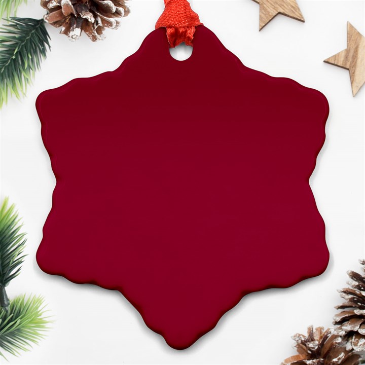 Deep red Snowflake Ornament (Two Sides)