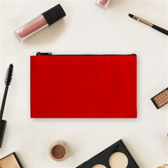 Just Red Cosmetic Bag (small)  by Valentinaart