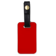 Just Red Luggage Tags (one Side)  by Valentinaart