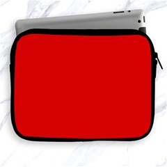 Just Red Apple Ipad 2/3/4 Zipper Cases by Valentinaart