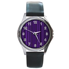 Purple Round Metal Watch