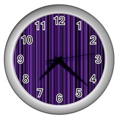 Purple Wall Clocks (Silver) 