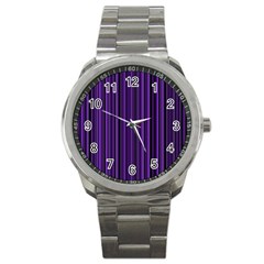 Purple Sport Metal Watch