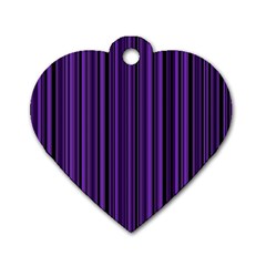 Purple Dog Tag Heart (One Side)