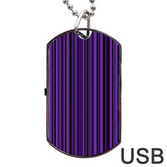 Purple Dog Tag USB Flash (One Side)