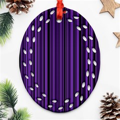 Purple Oval Filigree Ornament (Two Sides)