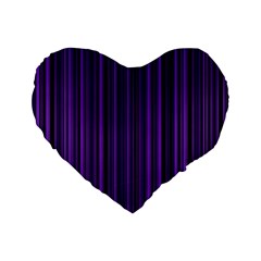 Purple Standard 16  Premium Heart Shape Cushions