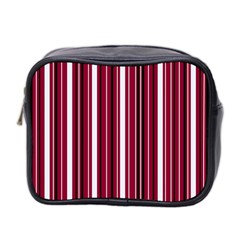 Red Lines Mini Toiletries Bag 2-side by Valentinaart