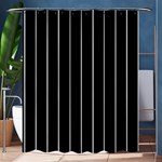 Black and white lines Shower Curtain 60  x 72  (Medium)  60 x72  Curtain