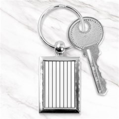 White And Black Lines Key Chains (rectangle)  by Valentinaart