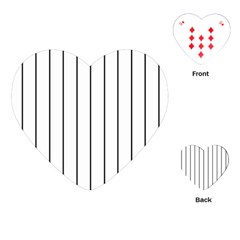 White And Black Lines Playing Cards (heart)  by Valentinaart