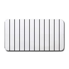 White And Black Lines Medium Bar Mats by Valentinaart