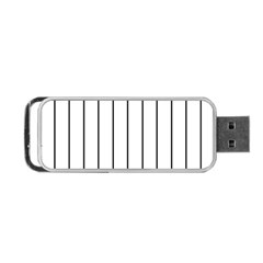 White And Black Lines Portable Usb Flash (one Side) by Valentinaart