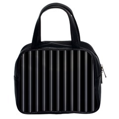 Black And White Lines Classic Handbags (2 Sides) by Valentinaart