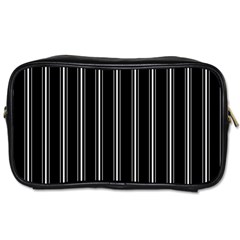 Black And White Lines Toiletries Bags 2-side by Valentinaart