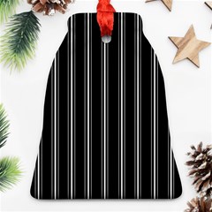 Black And White Lines Bell Ornament (two Sides)