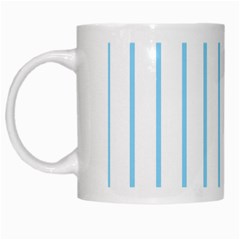 Blue Lines White Mugs by Valentinaart