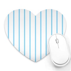 Blue Lines Heart Mousepads by Valentinaart