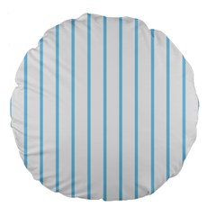 Blue Lines Large 18  Premium Flano Round Cushions by Valentinaart