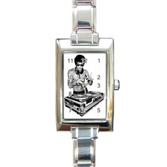 Bruce Lee Dj Rectangle Italian Charm Watch by offbeatzombie