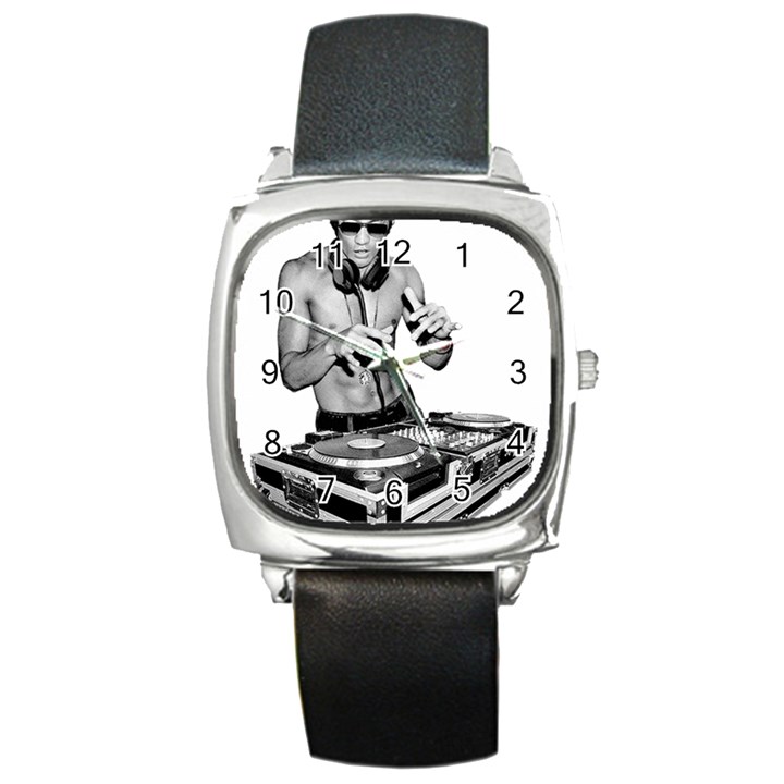 Bruce Lee Dj Square Metal Watch