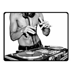 Bruce Lee Dj Fleece Blanket (small) by offbeatzombie