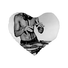 Bruce Lee Dj Standard 16  Premium Heart Shape Cushions by offbeatzombie