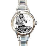 Bruce Lee Dj Round Italian Charm Watch Front