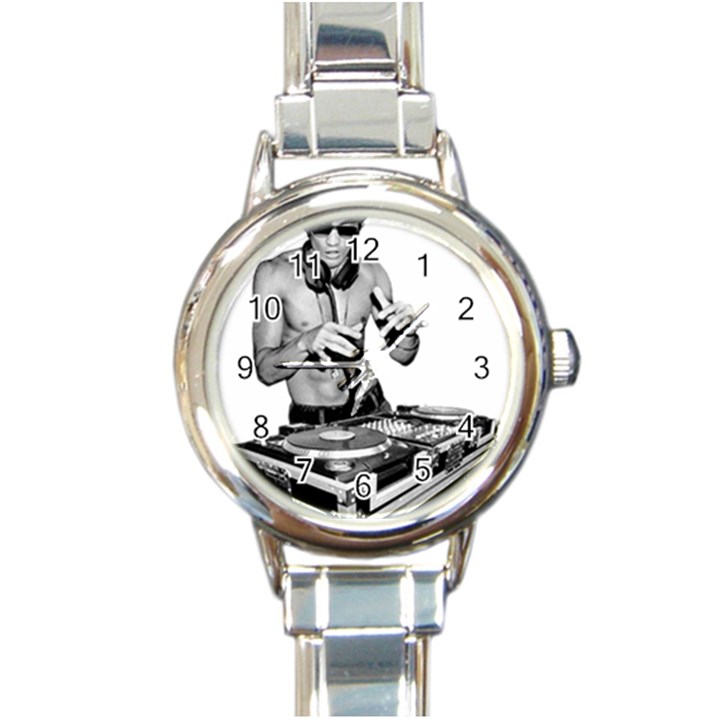 Bruce Lee Dj Round Italian Charm Watch