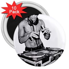 Bruce Lee Dj 3  Magnets (10 Pack)  by offbeatzombie