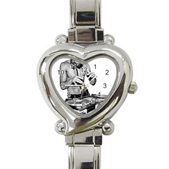 Bruce Lee Dj Heart Italian Charm Watch by offbeatzombie