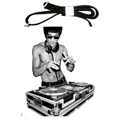 Bruce Lee Dj Shoulder Sling Bags by offbeatzombie