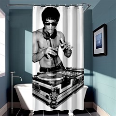 Bruce Lee Dj Shower Curtain 36  X 72  (stall)  by offbeatzombie