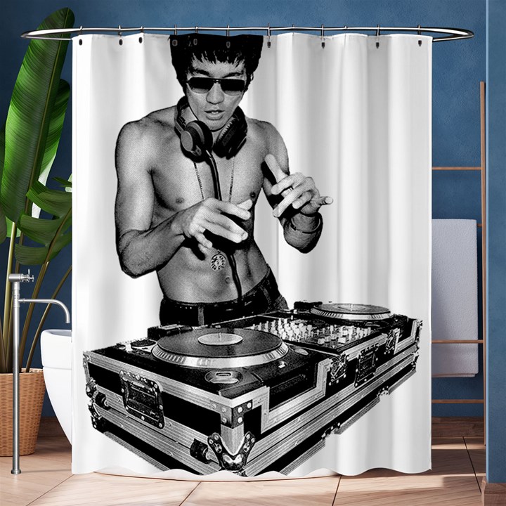 Bruce Lee Dj Shower Curtain 60  x 72  (Medium) 