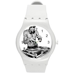 Bruce Lee Dj Round Plastic Sport Watch (m) by offbeatzombie