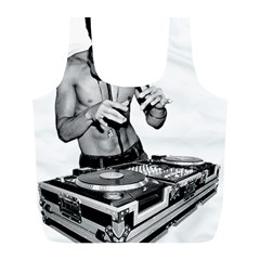 Bruce Lee Dj Full Print Recycle Bags (l)  by offbeatzombie