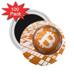 Network Bitcoin Currency Connection 2.25  Magnets (100 pack)  Front