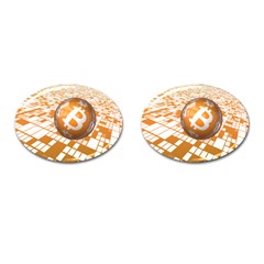 Network Bitcoin Currency Connection Cufflinks (oval) by Amaryn4rt