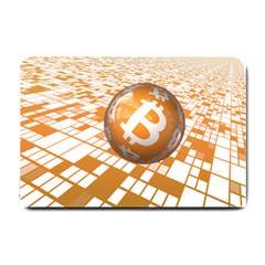 Network Bitcoin Currency Connection Small Doormat  by Amaryn4rt