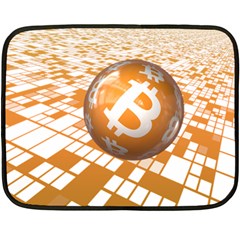 Network Bitcoin Currency Connection Double Sided Fleece Blanket (mini)  by Amaryn4rt