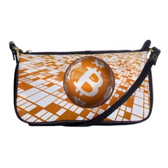 Network Bitcoin Currency Connection Shoulder Clutch Bags by Amaryn4rt