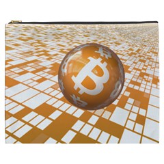 Network Bitcoin Currency Connection Cosmetic Bag (xxxl)  by Amaryn4rt