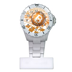 Network Bitcoin Currency Connection Plastic Nurses Watch by Amaryn4rt