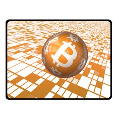 Network Bitcoin Currency Connection Double Sided Fleece Blanket (small)  by Amaryn4rt